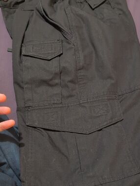 #2-Propper Black Tactical Pants with Blue Brand Tag